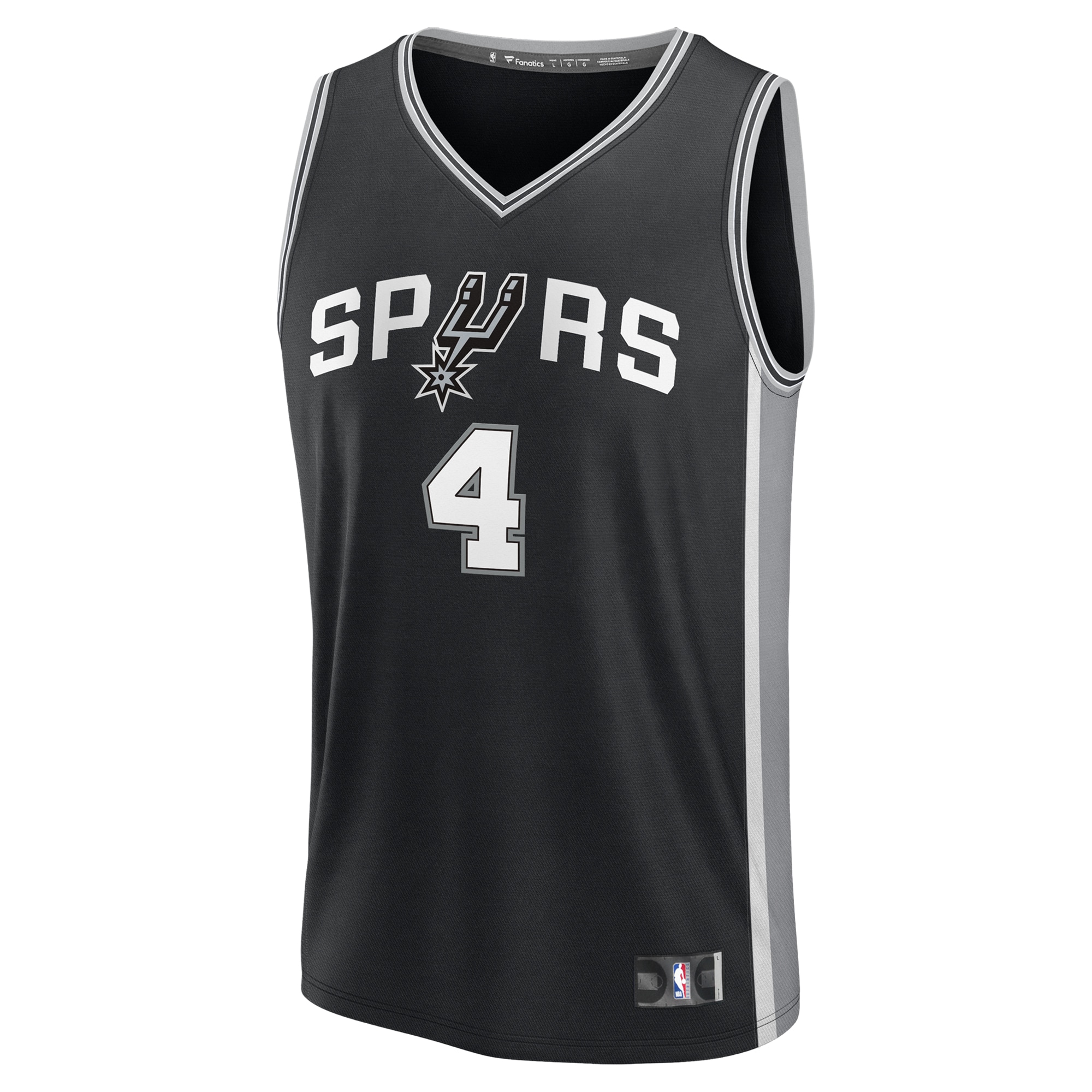 San Antonio Spurs youth san antonio spurs deaaron fox fanatics black fast break replica player jersey – icon edition Collection | Official Spurs Store