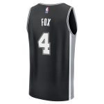 San Antonio Spurs youth san antonio spurs deaaron fox fanatics black fast break replica player jersey – icon edition Collection | Official Spurs Store