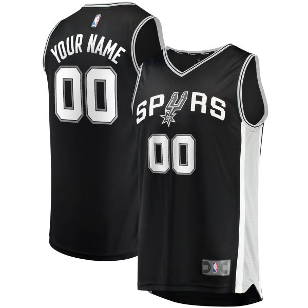 San Antonio Spurs youth san antonio spurs fanatics black fast break custom replica jersey – icon edition Collection | Official Spurs Store
