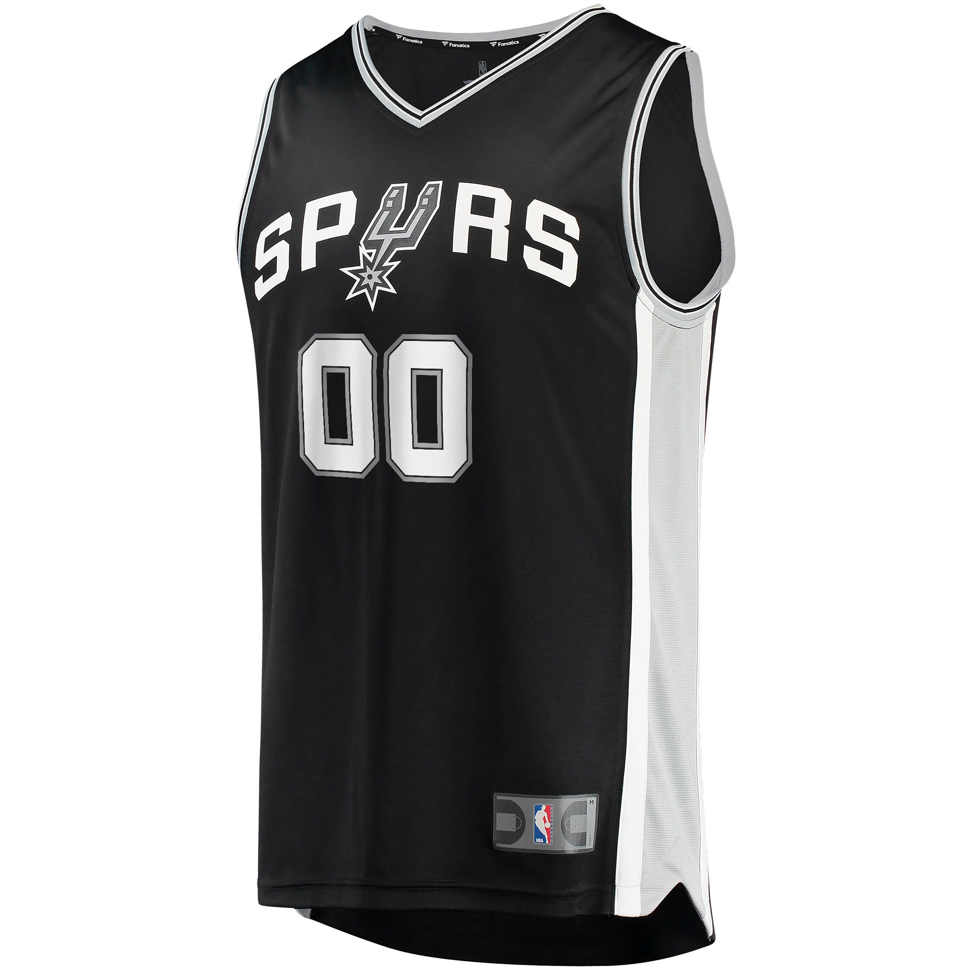 San Antonio Spurs youth san antonio spurs fanatics black fast break custom replica jersey – icon edition Collection | Official Spurs Store