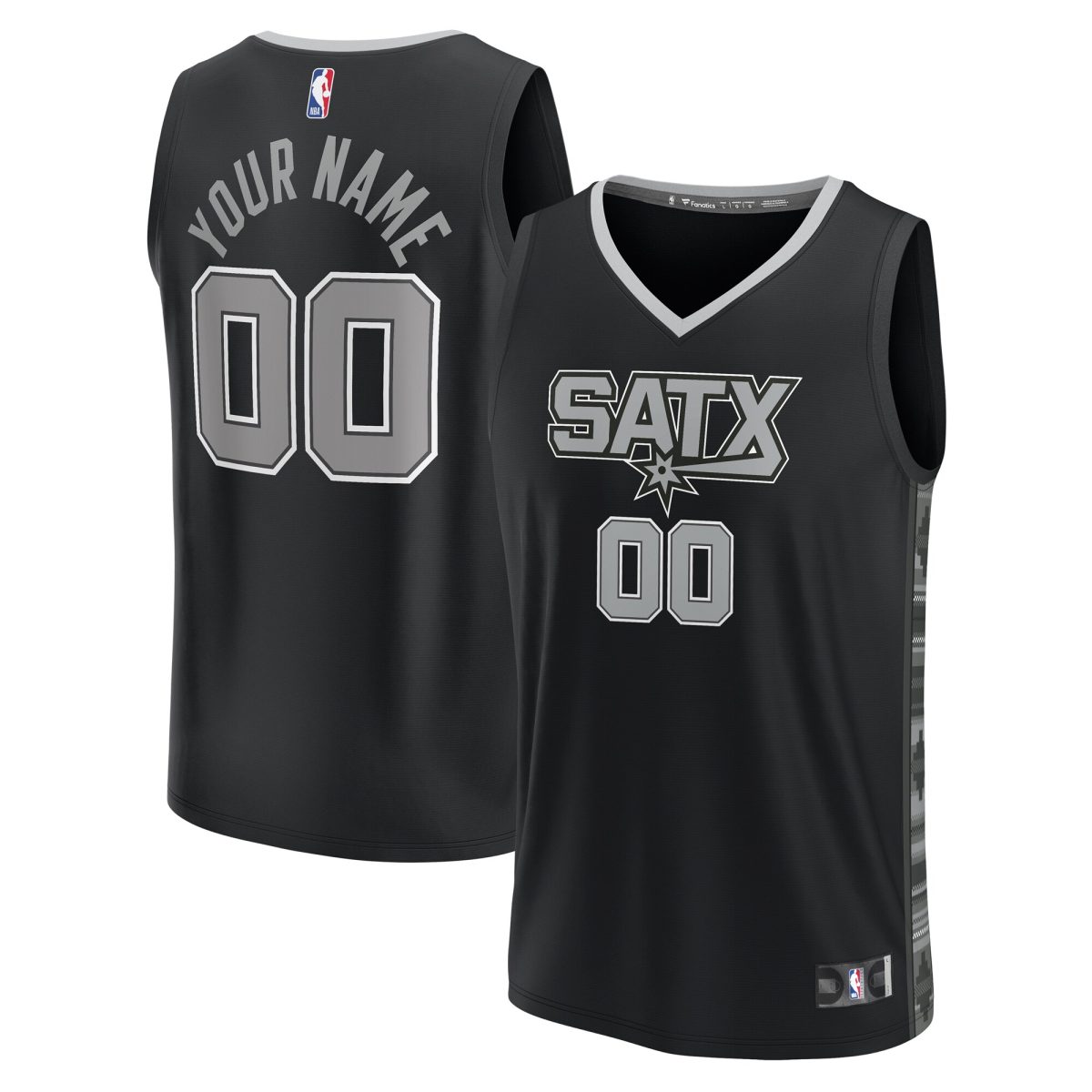 San Antonio Spurs youth san antonio spurs fanatics black fast break replica custom jersey – statement edition Collection | Official Spurs Store