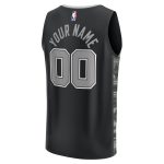 San Antonio Spurs youth san antonio spurs fanatics black fast break replica custom jersey – statement edition Collection | Official Spurs Store
