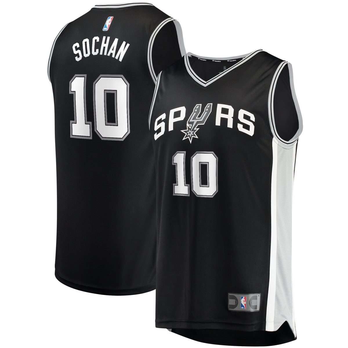 San Antonio Spurs youth san antonio spurs jeremy sochan fanatics black 2022 nba draft first round pick fast break replica jersey – icon edition Collection | Official Spurs Store