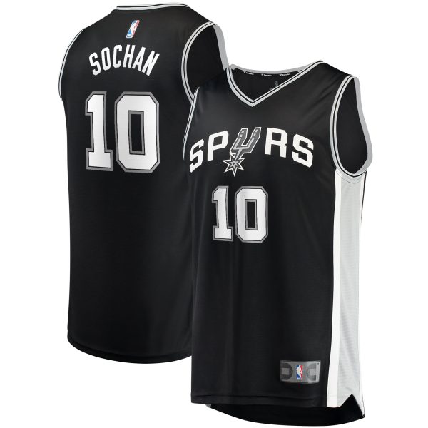 San Antonio Spurs youth san antonio spurs jeremy sochan fanatics black 2022 nba draft first round pick fast break replica jersey – icon edition Collection | Official Spurs Store