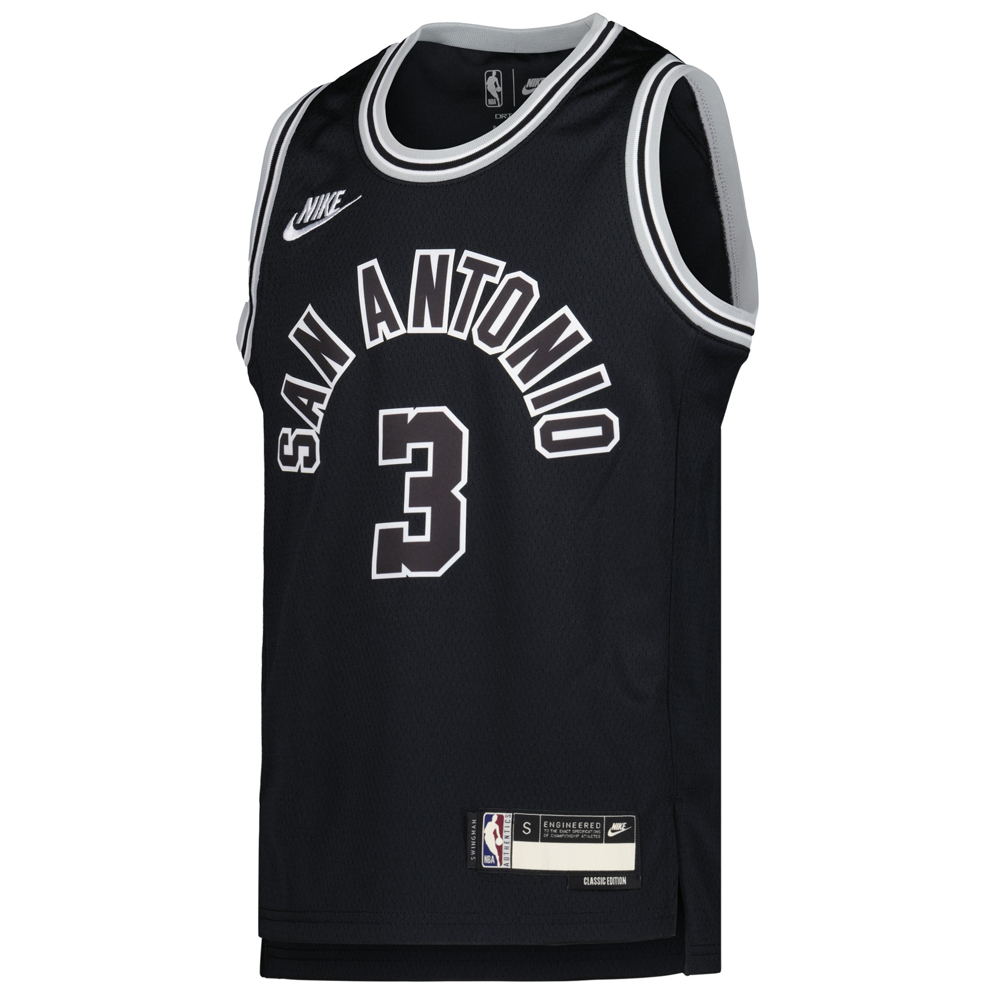San Antonio Spurs youth san antonio spurs keldon johnson nike black 202223 swingman jersey – classic edition Collection | Official Spurs Store