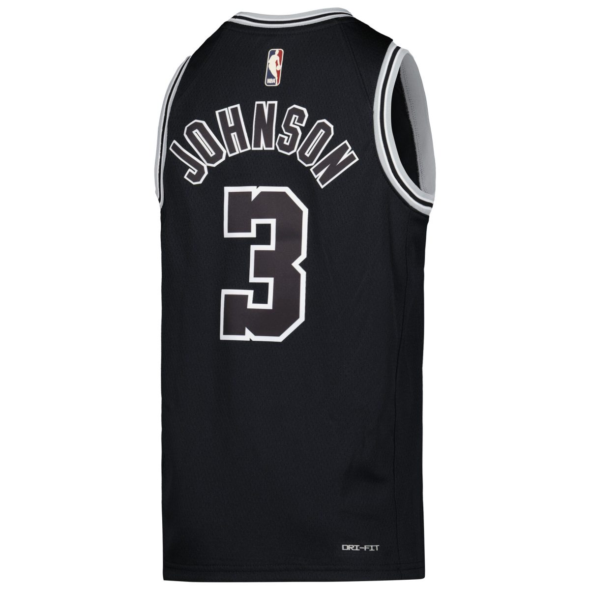 San Antonio Spurs youth san antonio spurs keldon johnson nike black 202223 swingman jersey – classic edition Collection | Official Spurs Store