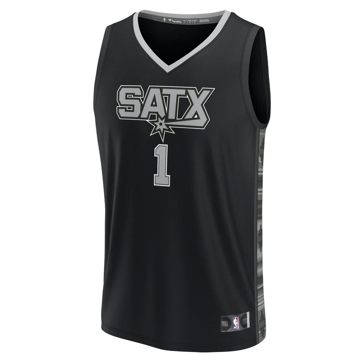 San Antonio Spurs youth san antonio spurs victor wembanyama fanatics black fast break player jersey – statement edition Collection | Official Spurs Store