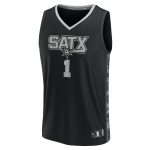 San Antonio Spurs youth san antonio spurs victor wembanyama fanatics black fast break player jersey – statement edition Collection | Official Spurs Store