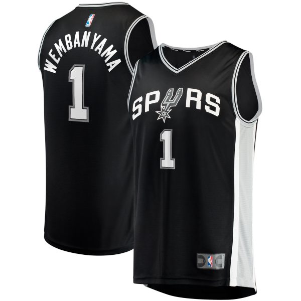 San Antonio Spurs youth san antonio spurs victor wembanyama fanatics black fast break replica jersey – icon edition Collection | Official Spurs Store