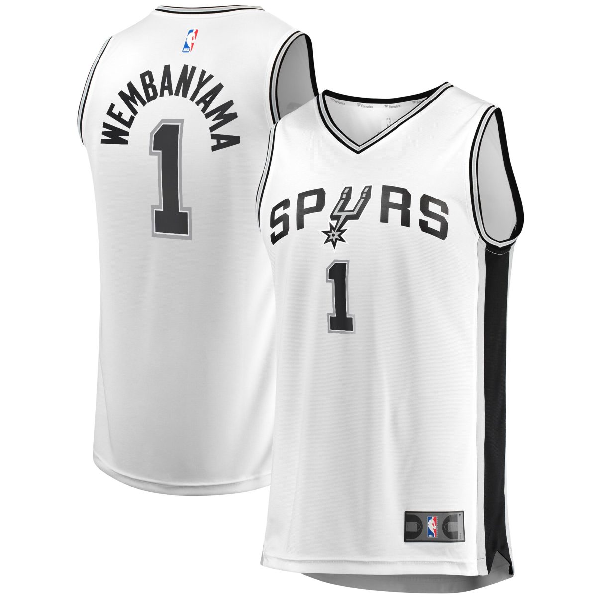 San Antonio Spurs youth san antonio spurs victor wembanyama fanatics white fast break player jersey – association edition Collection | Official Spurs Store