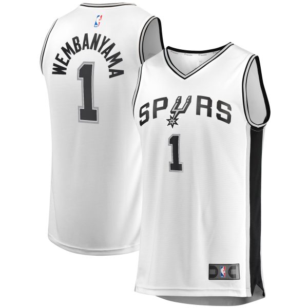 San Antonio Spurs youth san antonio spurs victor wembanyama fanatics white fast break player jersey – association edition Collection | Official Spurs Store