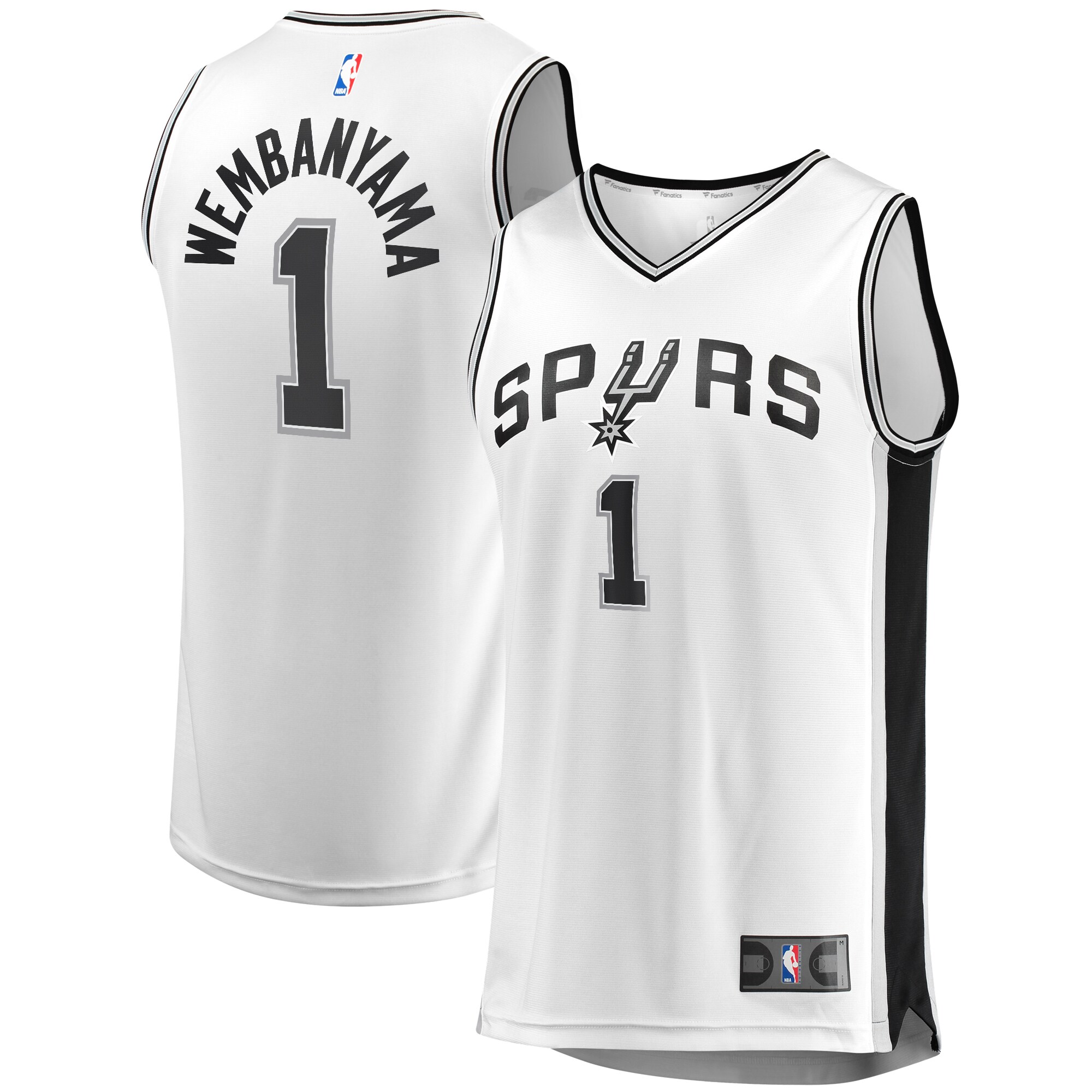 San Antonio Spurs youth san antonio spurs victor wembanyama fanatics white fast break player jersey – association edition Collection | Official Spurs Store