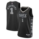 San Antonio Spurs youth san antonio spurs victor wembanyama jordan brand black swingman jersey – statement edition Collection | Official Spurs Store