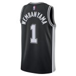 San Antonio Spurs youth san antonio spurs victor wembanyama nike black swingman jersey – icon edition Collection | Official Spurs Store