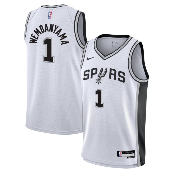 San Antonio Spurs youth san antonio spurs victor wembanyama nike white swingman jersey – association edition Collection | Official Spurs Store